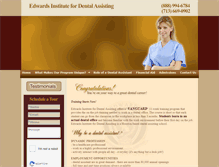 Tablet Screenshot of edwardsinstitutefordentalassisting.com